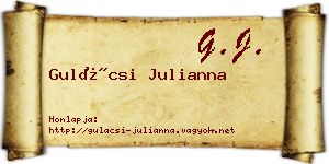 Gulácsi Julianna névjegykártya